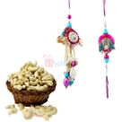 Fresh Kaju with Fine Rakhi set of Bhaiya Bhabhi