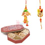 Admirable Rakhi Set of Bhaiya Bhabhi with 