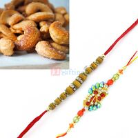 Fine 2 set of Rakhi with Roasted Cashew