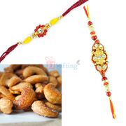 Roasted Kaju with Ideal set of 2 Rakhi