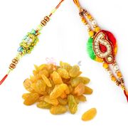 Designer Beads 2 Rakhi set with Testy Raisins