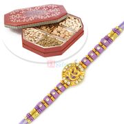 Dryfruit Box of 6 and Beautiful Ek Onkar Sikh Rakhi Hamper