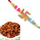 Rosted Cachew with Colorful Swastik Rakhi Combo