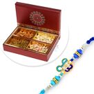 Colorful Sikh Rakhi and 4 Types Dry Fruit Hamper