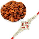 Rosted Almond with Diamond Swastik Rakhi Hamper