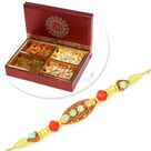 Beautiful Brother Rakhi and 4 Types of Dryfruit Hamper