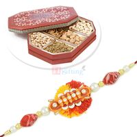 Mauli Rakhi for Dearest Brother n Big Dryfruit Box Hamper
