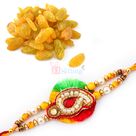 Dry Kishmish Rakhi Hamper Including Designer Mauli Rakhi