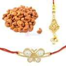 Butterfly Pair Rakhi Set with Roasted Cashew