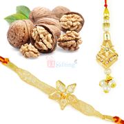 Walnuts Dryfruits with Beautiful Pair Rakhi Hamper