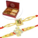 Ik Onkar and Auspicious 2 Rakhi with 4 type Dryfruits Box
