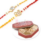 Ik Onkar and Om Rakhi with 6 type Dryfruits Box
