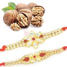 Walnuts Dryfruits with Beautiful 2 Rakhi Set Hamper