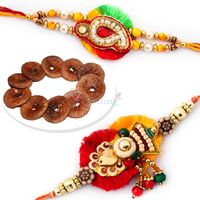 Dry Figs with Two Mauli Rakhi Set Hamper