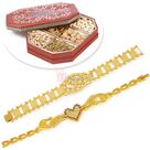 Beautiful Om and Heart Bracelet with 6 type Dryfruits