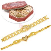Beautiful Om and Heart Bracelet with 6 type Dryfruits