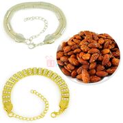 Awesome 2 Bracelet Set with Roasted Badam Dryfruit Hamper