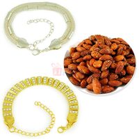 Awesome 2 Bracelet Set with Roasted Badam Dryfruit Hamper