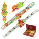 Fabulous Pair and 2 Kids Rakhi with 4 type Dryfruits Box