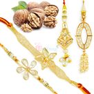 Walnut Dryfruits with Amazing 2 Pair Rakhi Set for Bhaiya Bhabhi