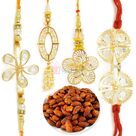 Roasted Almonds and Fabulous 2 Pair Rakhi Set