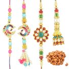 Roasted Cashew with Beautiful 2 Pair Rakhi Set Hamper