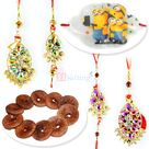 Dry Figs with Two Pair Rakhi Set and Minion Kids Rakhi