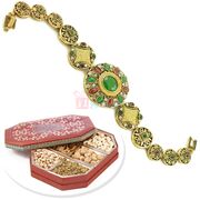 Antique Bracelet with 6 Types Nuts Dryfruit Box Hamper