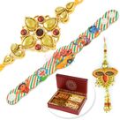 Fabulous Pair and Kids Rakhi with Dryfruit Box Hamper