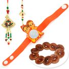 Dry Fig with Beautiful Pair and Baal Hanuman Kids Rakhi