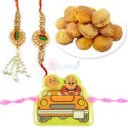 Apricot Dryfruits with Motu Patlu Kids and Mauli Pair Rakhi