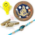 Amazing Pearl Fancy Rakhi Thali Kaju Katli with Rakhi for Brother and Kid