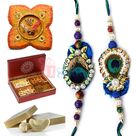 Simply Best Gift Hamper for Family with Sweets Dry Fruits and Rakhi