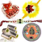 Combo Gift on Raksha Bandhan with Rakhi Thali Sweets Chocolate and Rakhis