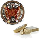 Golden Ganesha Rakhi Thali and Kaju Katli Combo
