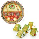 Kaju Diamond Cake and Fancy Gotta Work Rakhi Thali Hamper