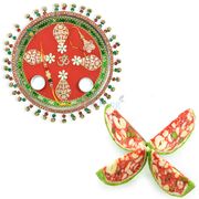 Divine OM Ghunghuru Rakhi Thali with Kaju Tarbooj Hamper
