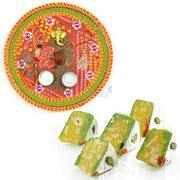 Extra Ordinary Mauli Rakhi Thali and Kaju Diamond Cake Hamper