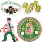 Special Booti Rakhi Pooja Thali with Kaju Diamond Cake Hamper