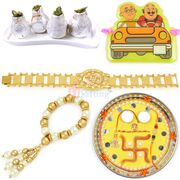 Special Rakhi Thali Kaju Sweet and Family Rakhi Hamper