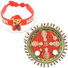 Golden OM Ghunghru Rakhi Thali n Best Brother Kids Rakhi Hamper