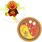 Designer Chunri Gotta Work Rakhi Thali n Kids Rakhi Combo Hamper