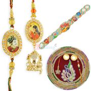 Padmini Ratan Singh Pair and Kids Rakhi with Beautiful Rakhi Pooja Thali