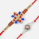 Elegant Diamond Rakhi Set of 2