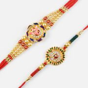 Kanha Ji and Ganpati Ji Rakhi Set of 2