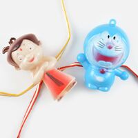 Magnificient Chhota Bheem and Doraemon Rakhi Set of 2