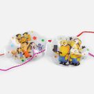 Set of Funny Minions and Chhota Bheem Family Rakhi