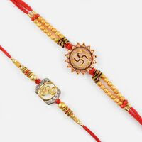 Lovely Bro and Swastik Rakhi Set of 2