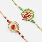Floral Laced Work Rakhi Set of 2