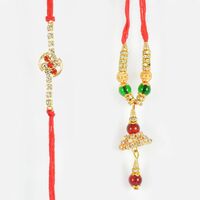 Simple and Beautiful Bhaiya-Bhabhi Rakhi Set